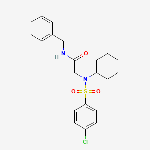 N~1~-benzyl-N~2~-[(4-chlorophenyl)sulfonyl]-N~2~-cyclohexylglycinamide