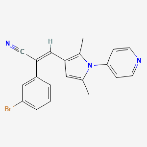 molecular formula C20H16BrN3 B3643575 (E)-2-(3-bromophenyl)-3-(2,5-dimethyl-1-pyridin-4-ylpyrrol-3-yl)prop-2-enenitrile 