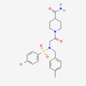 1-[N-[(4-bromophenyl)sulfonyl]-N-(4-methylbenzyl)glycyl]-4-piperidinecarboxamide