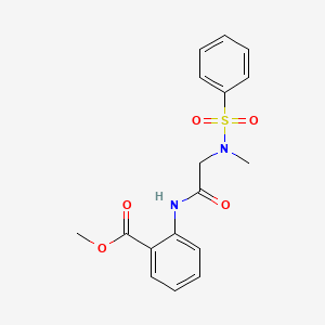 molecular formula C17H18N2O5S B3643629 methyl 2-{[N-methyl-N-(phenylsulfonyl)glycyl]amino}benzoate 