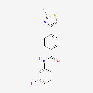 molecular formula C17H13IN2OS B3643639 N-(3-iodophenyl)-4-(2-methyl-1,3-thiazol-4-yl)benzamide 