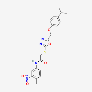 N-(4-methyl-3-nitrophenyl)-2-[(5-{[4-(propan-2-yl)phenoxy]methyl}-1,3,4-oxadiazol-2-yl)sulfanyl]acetamide