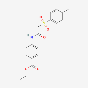 ETHYL 4-[2-(4-METHYLBENZENESULFONYL)ACETAMIDO]BENZOATE