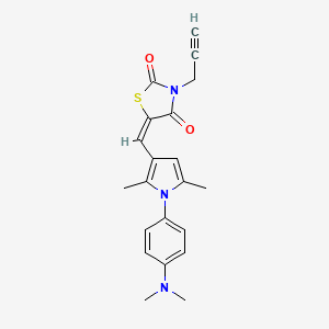 (5E)-5-({1-[4-(dimethylamino)phenyl]-2,5-dimethyl-1H-pyrrol-3-yl}methylidene)-3-(prop-2-yn-1-yl)-1,3-thiazolidine-2,4-dione