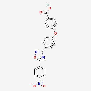 4-[4-[5-(4-Nitrophenyl)-1,2,4-oxadiazol-3-yl]phenoxy]benzoic acid