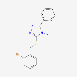 3-[(2-bromobenzyl)thio]-4-methyl-5-phenyl-4H-1,2,4-triazole