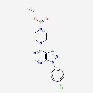 ethyl 4-[1-(4-chlorophenyl)-1H-pyrazolo[3,4-d]pyrimidin-4-yl]piperazine-1-carboxylate