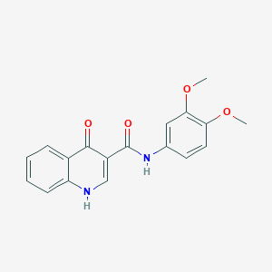 molecular formula C18H16N2O4 B3643754 N-(3,4-dimethoxyphenyl)-4-hydroxyquinoline-3-carboxamide 