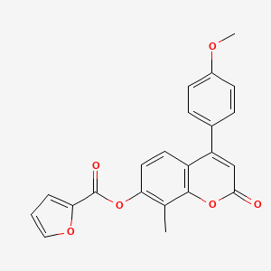 4-(4-methoxyphenyl)-8-methyl-2-oxo-2H-chromen-7-yl 2-furoate