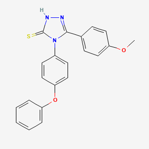 molecular formula C21H17N3O2S B3643804 5-(4-methoxyphenyl)-4-(4-phenoxyphenyl)-4H-1,2,4-triazole-3-thiol 