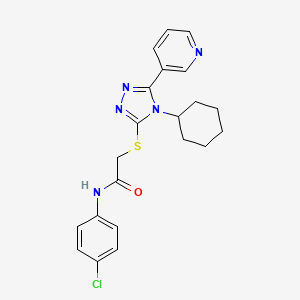 N-(4-chlorophenyl)-2-{[4-cyclohexyl-5-(pyridin-3-yl)-4H-1,2,4-triazol-3-yl]sulfanyl}acetamide