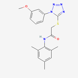 2-[1-(3-methoxyphenyl)tetrazol-5-yl]sulfanyl-N-(2,4,6-trimethylphenyl)acetamide