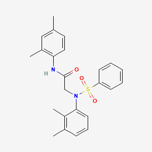 2-[N-(benzenesulfonyl)-2,3-dimethylanilino]-N-(2,4-dimethylphenyl)acetamide