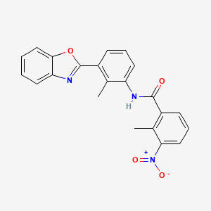 N-[3-(1,3-benzoxazol-2-yl)-2-methylphenyl]-2-methyl-3-nitrobenzamide