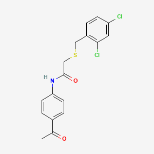 N-(4-acetylphenyl)-2-[(2,4-dichlorobenzyl)thio]acetamide