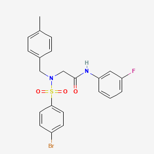 N~2~-[(4-bromophenyl)sulfonyl]-N~1~-(3-fluorophenyl)-N~2~-(4-methylbenzyl)glycinamide