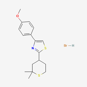 2-(2,2-dimethyltetrahydro-2H-thiopyran-4-yl)-4-(4-methoxyphenyl)-1,3-thiazole hydrobromide