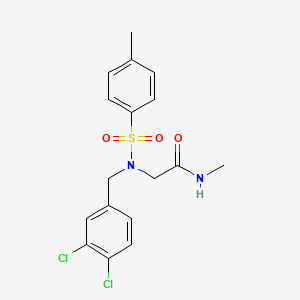 molecular formula C17H18Cl2N2O3S B3643984 N~2~-(3,4-dichlorobenzyl)-N-methyl-N~2~-[(4-methylphenyl)sulfonyl]glycinamide 