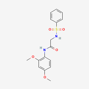 molecular formula C16H18N2O5S B3644019 N~1~-(2,4-dimethoxyphenyl)-N~2~-(phenylsulfonyl)glycinamide 