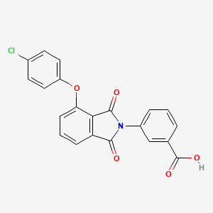 molecular formula C21H12ClNO5 B3644071 3-[4-(4-chlorophenoxy)-1,3-dioxo-1,3-dihydro-2H-isoindol-2-yl]benzoic acid 