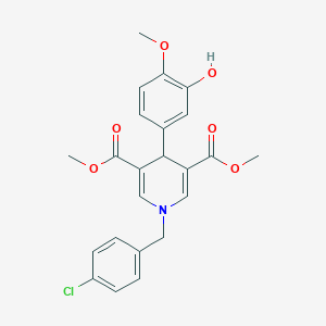 3,5-DIMETHYL 1-[(4-CHLOROPHENYL)METHYL]-4-(3-HYDROXY-4-METHOXYPHENYL)-1,4-DIHYDROPYRIDINE-3,5-DICARBOXYLATE