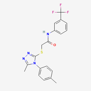 2-{[5-methyl-4-(4-methylphenyl)-4H-1,2,4-triazol-3-yl]thio}-N-[3-(trifluoromethyl)phenyl]acetamide