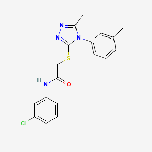 N-(3-chloro-4-methylphenyl)-2-{[5-methyl-4-(3-methylphenyl)-4H-1,2,4-triazol-3-yl]thio}acetamide