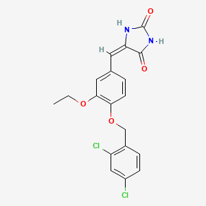 5-{4-[(2,4-dichlorobenzyl)oxy]-3-ethoxybenzylidene}-2,4-imidazolidinedione