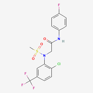 2-{N-[2-CHLORO-5-(TRIFLUOROMETHYL)PHENYL]METHANESULFONAMIDO}-N-(4-FLUOROPHENYL)ACETAMIDE