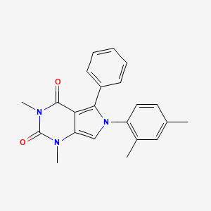 6-(2,4-DIMETHYLPHENYL)-1,3-DIMETHYL-5-PHENYL-1H,2H,3H,4H,6H-PYRROLO[3,4-D]PYRIMIDINE-2,4-DIONE