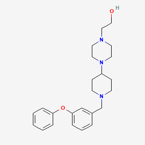 molecular formula C24H33N3O2 B3644159 2-{4-[1-(3-phenoxybenzyl)piperidin-4-yl]piperazin-1-yl}ethanol CAS No. 431910-61-1