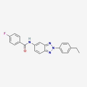 N-[2-(4-ethylphenyl)-2H-benzotriazol-5-yl]-4-fluorobenzamide