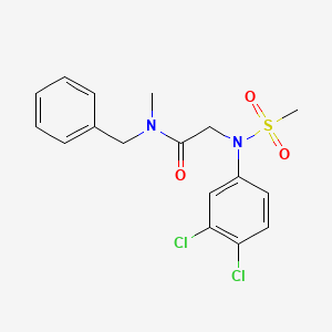 molecular formula C17H18Cl2N2O3S B3644194 N~1~-benzyl-N~2~-(3,4-dichlorophenyl)-N~1~-methyl-N~2~-(methylsulfonyl)glycinamide 