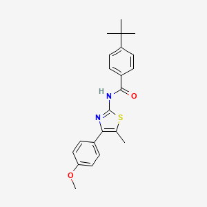 molecular formula C22H24N2O2S B3644215 4-tert-butyl-N-[4-(4-methoxyphenyl)-5-methyl-1,3-thiazol-2-yl]benzamide 