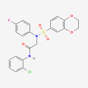 N~1~-(2-chlorophenyl)-N~2~-(2,3-dihydro-1,4-benzodioxin-6-ylsulfonyl)-N~2~-(4-fluorophenyl)glycinamide