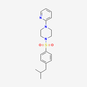 molecular formula C19H25N3O2S B3644263 1-[(4-isobutylphenyl)sulfonyl]-4-(2-pyridinyl)piperazine 