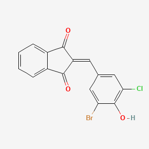 2-(3-bromo-5-chloro-4-hydroxybenzylidene)-1H-indene-1,3(2H)-dione