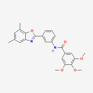 N-[3-(5,7-dimethyl-1,3-benzoxazol-2-yl)phenyl]-3,4,5-trimethoxybenzamide