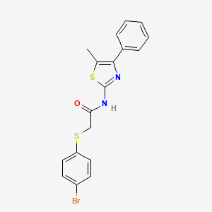 2-[(4-bromophenyl)thio]-N-(5-methyl-4-phenyl-1,3-thiazol-2-yl)acetamide