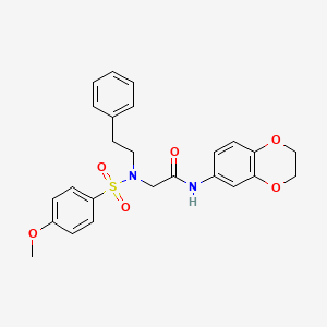 N-(2,3-dihydro-1,4-benzodioxin-6-yl)-N~2~-[(4-methoxyphenyl)sulfonyl]-N~2~-(2-phenylethyl)glycinamide