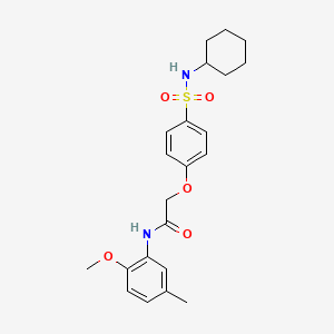 2-[4-(cyclohexylsulfamoyl)phenoxy]-N-(2-methoxy-5-methylphenyl)acetamide