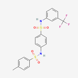 4-methyl-N-[4-({[3-(trifluoromethyl)phenyl]amino}sulfonyl)phenyl]benzenesulfonamide