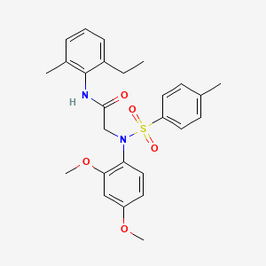 N~2~-(2,4-dimethoxyphenyl)-N~1~-(2-ethyl-6-methylphenyl)-N~2~-[(4-methylphenyl)sulfonyl]glycinamide