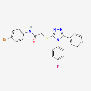 N-(4-bromophenyl)-2-{[4-(4-fluorophenyl)-5-phenyl-4H-1,2,4-triazol-3-yl]thio}acetamide