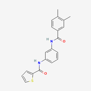 molecular formula C20H18N2O2S B3644443 N-(3-{[(3,4-dimethylphenyl)carbonyl]amino}phenyl)thiophene-2-carboxamide 