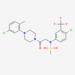 N-[2-[4-(5-chloro-2-methylphenyl)piperazin-1-yl]-2-oxoethyl]-N-[4-chloro-3-(trifluoromethyl)phenyl]methanesulfonamide