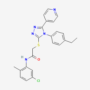 N-(5-chloro-2-methylphenyl)-2-{[4-(4-ethylphenyl)-5-(4-pyridinyl)-4H-1,2,4-triazol-3-yl]thio}acetamide