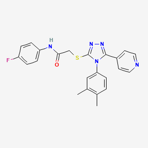 2-{[4-(3,4-dimethylphenyl)-5-(pyridin-4-yl)-4H-1,2,4-triazol-3-yl]sulfanyl}-N-(4-fluorophenyl)acetamide