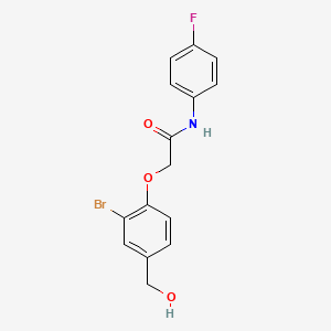 2-[2-bromo-4-(hydroxymethyl)phenoxy]-N-(4-fluorophenyl)acetamide