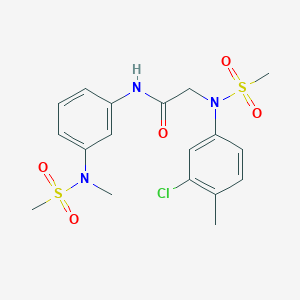 N~2~-(3-chloro-4-methylphenyl)-N~1~-{3-[methyl(methylsulfonyl)amino]phenyl}-N~2~-(methylsulfonyl)glycinamide